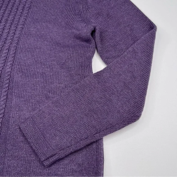 Soft Surroundings Sydney Knit Sweater Purple Wool Boho Winter Fall Office New - Picture 5 of 15